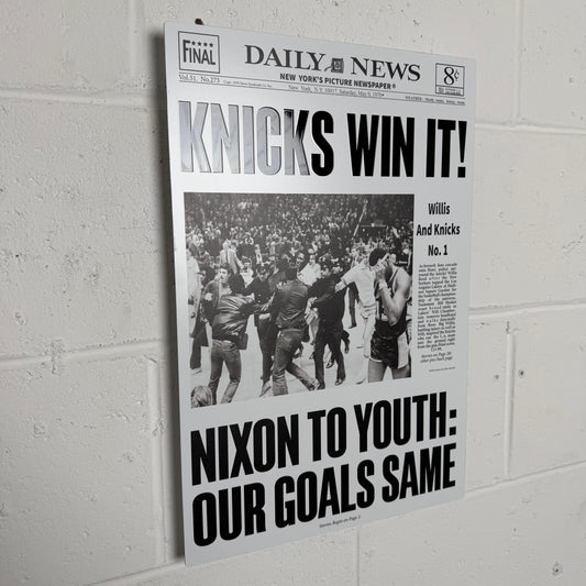 1970 New York Knicks “Knicks Win It!” Metal 3D Newspaper Championship Edition