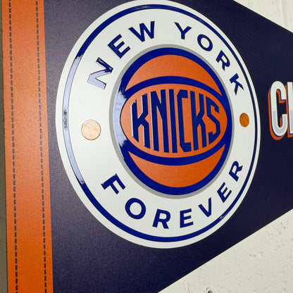2026 New York Knicks "CHAMPIONSHIP PENNANT" Metal Pennant NBA 2026 Finals Edition