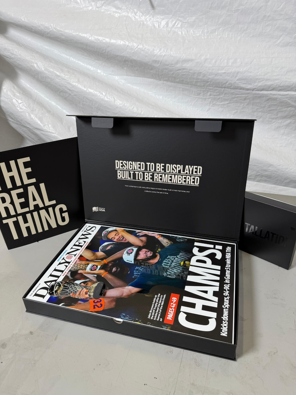 2026 Knicks “OMG!” Metal 3D Newspaper Historic NBA Finals Game 4 Comeback Vs Spurs